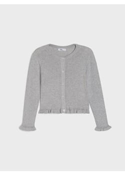 Sinsay - Prążkowany sweter z ozdobnymi guzikami - szary ze sklepu Sinsay w kategorii Swetry dziewczęce - zdjęcie 188304823