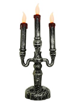 CHAKS Świecznik LED w kolorze srebrno-czarnym - wys. 32 cm ze sklepu Limango Polska w kategorii Świeczniki - zdjęcie 188305270