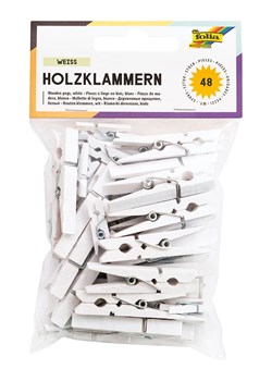 folia PAPER Drewniane klamerki (48 szt.) w kolorze białym ze sklepu Limango Polska w kategorii Zabawki - zdjęcie 188305860
