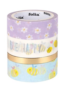 folia PAPER Taśmy klejące "Bees" ze wzorem - 4 x 5 cm ze sklepu Limango Polska w kategorii Zabawki - zdjęcie 188306241