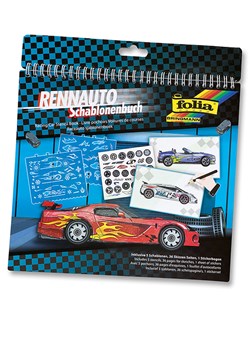folia PAPER Zestaw szablonów "Racing car" ze wzorem - 24 x 14,2 cm ze sklepu Limango Polska w kategorii Zabawki - zdjęcie 188306421