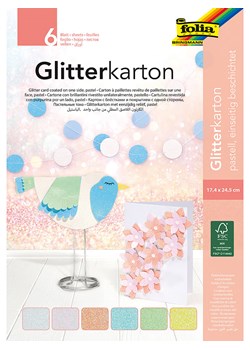 folia PAPER Brokatowy karton (6 szt.) "Pastels" w różnych kolorach - 24,5 x 17 cm ze sklepu Limango Polska w kategorii Akcesoria biurowe - zdjęcie 188306570