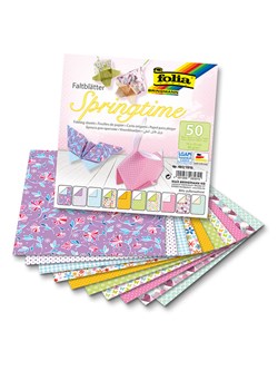 folia PAPER Papier (50 szt.) "Springtime" ze wzorem do składania - 15 x 15 cm ze sklepu Limango Polska w kategorii Akcesoria biurowe - zdjęcie 188306730