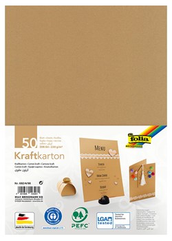 folia PAPER Papier kraftowy (50 szt.) w kolorze brązowym - A4 ze sklepu Limango Polska w kategorii Akcesoria biurowe - zdjęcie 188306751