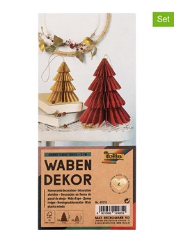 folia PAPER Dekoracje (2 szt.) "Berry Xmas Trees" w kolorze beżowo-czerwonym ze sklepu Limango Polska w kategorii Zabawki - zdjęcie 188306831