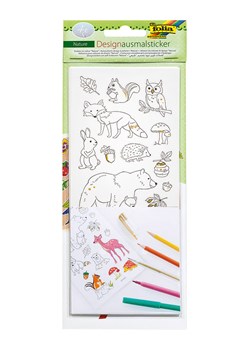 folia PAPER Naklejki (4 szt.) "Nature" do kolorowania ze sklepu Limango Polska w kategorii Zabawki - zdjęcie 188306933