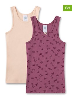 Sanetta Podkoszulki (2 szt.) w kolorze beżowym i fioletowym ze sklepu Limango Polska w kategorii Podkoszulki dziecięce - zdjęcie 188308644