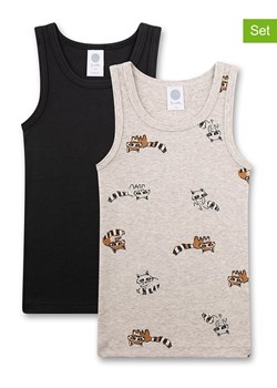 Sanetta Podkoszulki (2 szt.) w kolorze czarnym i beżowym ze sklepu Limango Polska w kategorii Podkoszulki dziecięce - zdjęcie 188308673