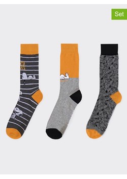 admas Skarpety (3 pary) w kolorze żółto-szarym ze sklepu Limango Polska w kategorii Skarpetki męskie - zdjęcie 188308823