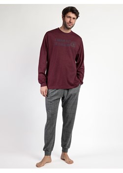 admas Piżama "Stay at home" w kolorze bordowo-czarnym ze sklepu Limango Polska w kategorii Piżamy męskie - zdjęcie 188309223
