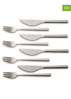 Echtwerk 8-częściowy zestaw sztućców "Bari" w kolorze srebrnym do pizzy ze sklepu Limango Polska w kategorii Sztućce - zdjęcie 188309682