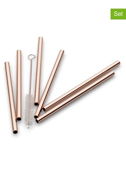 Echtwerk Słomki (6 szt.) w kolorze miedzianym do picia - wys. 12 cm ze sklepu Limango Polska w kategorii Naczynia - zdjęcie 188310424