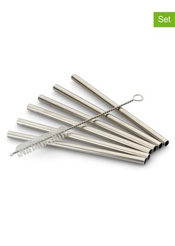 Echtwerk Słomki (6 szt.) w kolorze srebrnym do picia - wys. 12 cm ze sklepu Limango Polska w kategorii Naczynia - zdjęcie 188310431