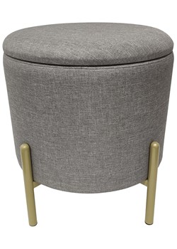 Echtwerk Hocker "Logan" w kolorze szarym ze schowkiem - wys. 40 x Ø 40 cm ze sklepu Limango Polska w kategorii Pufy i siedziska - zdjęcie 188310612