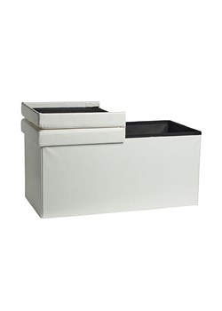 Echtwerk Ławka "Flex" w kolorze białym ze schowkiem - 76 x 38 x 37,5 cm ze sklepu Limango Polska w kategorii Pufy i siedziska - zdjęcie 188310624