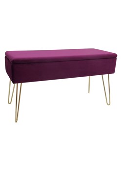 Echtwerk Ławka "Scarlett" w kolorze fioletowym ze schowkiem - 75 x 41,5 x 30 cm ze sklepu Limango Polska w kategorii Pufy i siedziska - zdjęcie 188310674