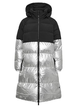 TicketWOMAN Płaszcz pikowany "Celine" w kolorze srebrno-czarnym ze sklepu Limango Polska w kategorii Kurtki damskie - zdjęcie 188310823