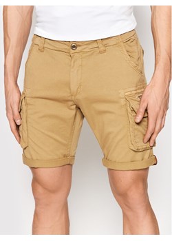 Alpha Industries Szorty materiałowe Crew 176203 Beżowy Regular Fit ze sklepu MODIVO w kategorii Spodenki męskie - zdjęcie 188312962
