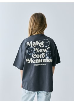 Reserved - T-shirt SmileyWorld® - ciemnoszary ze sklepu Reserved w kategorii Bluzki dziewczęce - zdjęcie 188313154
