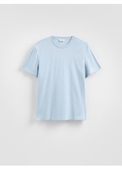 Reserved - T-shirt regular z bawełny merceryzowanej - jasnoniebieski ze sklepu Reserved w kategorii T-shirty męskie - zdjęcie 188313552