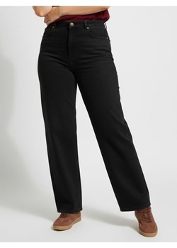 Sinsay - Jeansy wide leg z efektem sprania Plus size - czarny ze sklepu Sinsay w kategorii Spodnie damskie - zdjęcie 188313814