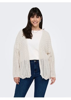 ONLY Carmakoma Kardigan w kolorze kremowym ze sklepu Limango Polska w kategorii Swetry damskie - zdjęcie 188314463