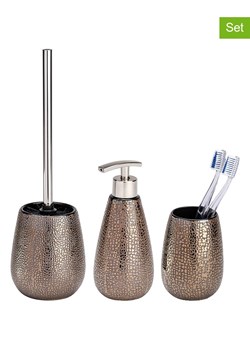 Wenko 3-częściowy zestawy łazienkowy "Marrakesh" w kolorze brązowym ze sklepu Limango Polska w kategorii Dozowniki do mydła - zdjęcie 188315950