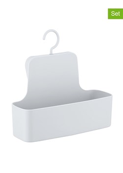 Wenko Kosze prysznicowe (2 szt.) "Barcelona" w kolorze białym - 26 x 24 cm ze sklepu Limango Polska w kategorii Akcesoria łazienkowe - zdjęcie 188315994