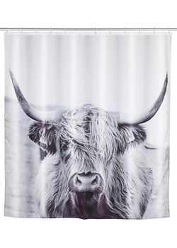 Wenko Zasłona prysznicowa "Yak" w kolorze szarym - 180 x 200 cm ze sklepu Limango Polska w kategorii Akcesoria łazienkowe - zdjęcie 188316503