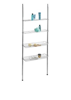 Wenko Regał teleskopowy "Ellera" w kolorze srebrnym ze sklepu Limango Polska w kategorii Regały i witryny - zdjęcie 188316610