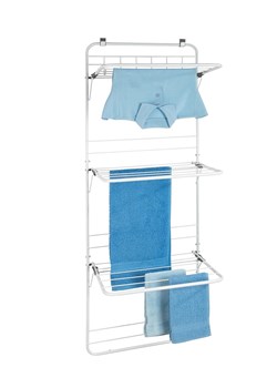 Wenko Suszarka w kolorze biało-szarym na ubrania - 51 x 142 x 41 cm ze sklepu Limango Polska w kategorii Akcesoria łazienkowe - zdjęcie 188317374