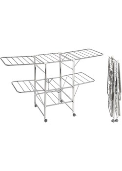 Wenko Suszarka "Maximex" w kolorze srebrnym na pranie - 189 x 109 x 58 cm ze sklepu Limango Polska w kategorii Akcesoria łazienkowe - zdjęcie 188317484