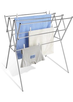 Wenko Teleskopowa suszarka w kolorze srebrnym na ubrania - 92 x 96,5 x 65,5 cm ze sklepu Limango Polska w kategorii Akcesoria łazienkowe - zdjęcie 188317492