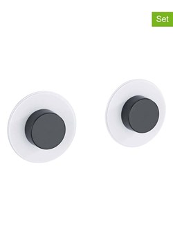 Wenko Haczyki ścienne (2 szt.) "Static-Loc®" w kolorze czarnym - Ø 6 cm ze sklepu Limango Polska w kategorii Szafy - zdjęcie 188317943