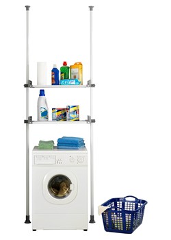 Wenko Teleskopowy regał "Herkules Twin" w kolorze srebrnym ze sklepu Limango Polska w kategorii Regały i witryny - zdjęcie 188318490