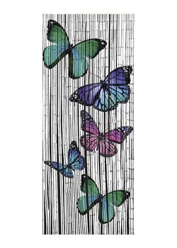 Wenko Kurtyna drzwiowa "Butterflies" w kolorze białym ze wzorem - dł. 200 x 90 cm ze sklepu Limango Polska w kategorii Tekstylia - zdjęcie 188319082