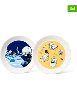 Moomin Talerzyki deserowe (2 szt.) w kolorze żółto-granatowym - Ø 19 cm ze sklepu Limango Polska w kategorii Naczynia - zdjęcie 188323594