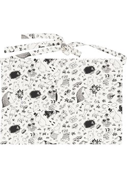 Moomin Fartuch-połówka "Moomin" w kolorze biało-czarnym - 48 x  67 cm ze sklepu Limango Polska w kategorii Ścierki kuchenne - zdjęcie 188323764