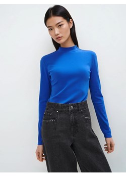 Mohito - Niebieska bluzka z długim rękawem - niebieski ze sklepu Mohito w kategorii Bluzki damskie - zdjęcie 188326492