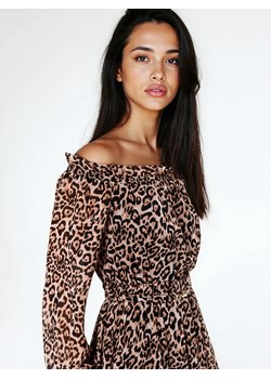 Mohito - Sukienka mini w panterkę - beżowy ze sklepu Mohito w kategorii Sukienki - zdjęcie 188326572