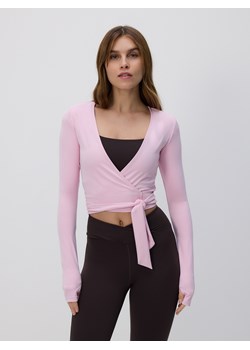 Reserved - Kopertowa bluzka z wiązaniem - pastelowy róż ze sklepu Reserved w kategorii Bluzki damskie - zdjęcie 188326700