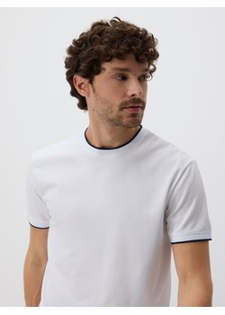 Reserved - T-shirt regular z merceryzowaną bawełną - biały ze sklepu Reserved w kategorii T-shirty męskie - zdjęcie 188326754