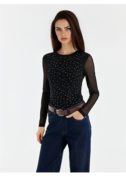 Mohito - Bluzka z dzianiny mesh - czarny ze sklepu Mohito w kategorii Bluzki damskie - zdjęcie 188328340