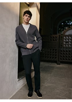 Reserved - Skórzane półbuty - ciemnobrązowy ze sklepu Reserved w kategorii Trampki męskie - zdjęcie 188328902