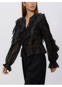 Reserved - Bluzka z lyocellem - czarny ze sklepu Reserved w kategorii Bluzki damskie - zdjęcie 188328923