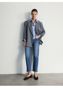 Reserved - Jeansy straight z krótszą nogawką - granatowy ze sklepu Reserved w kategorii Jeansy damskie - zdjęcie 188329053