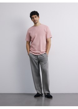 Reserved - T-shirt regular z bawełny - jasnofioletowy ze sklepu Reserved w kategorii T-shirty męskie - zdjęcie 188329153