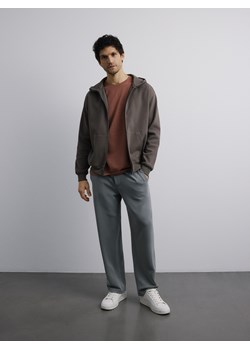 Reserved - T-shirt regular z bawełny - brązowy ze sklepu Reserved w kategorii T-shirty męskie - zdjęcie 188329160