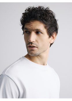 Reserved - Bawełniany t-shirt boxy - biały ze sklepu Reserved w kategorii T-shirty męskie - zdjęcie 188329261