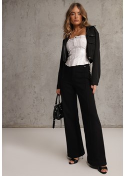 Czarne Jeansy Wide Leg High Waist z Bawełny Savarophila ze sklepu renee.pl w kategorii Jeansy damskie - zdjęcie 188330740